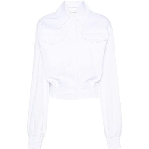 Sportmax giacca-camicia gala crop - bianco