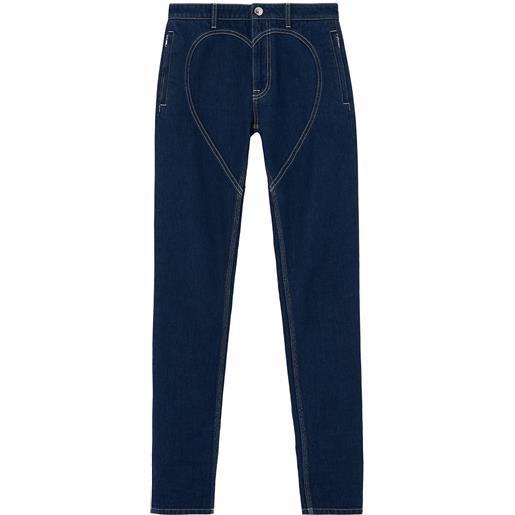 Burberry jeans skinny a vita alta - blu