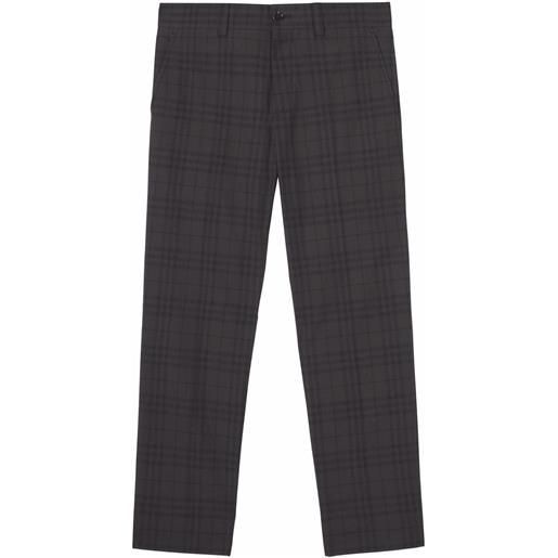 Burberry pantaloni sartoriali a quadri - grigio