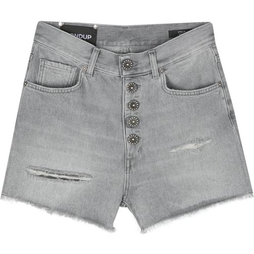 DONDUP shorts denim stella con applicazione - grigio