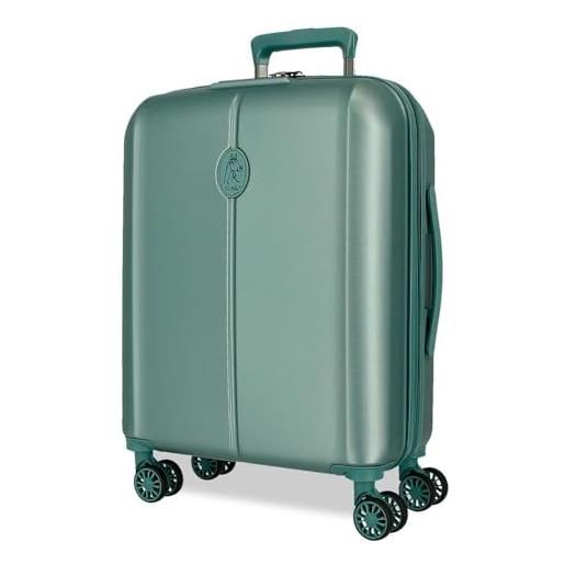 El Potro vera valigia da cabina verde 40 x 55 x 20 cm rigida abs chiusura tsa 37l 2,82 kg 4 ruote doppie bagaglio a mano, verde, valigia cabina