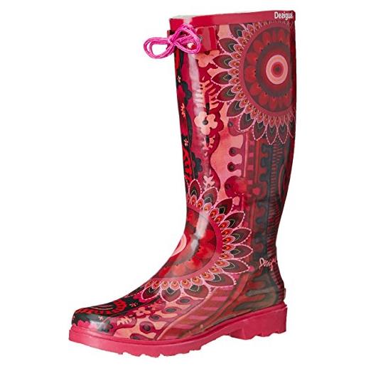 Desigual scarpe rainy 9, stivali di gomma donna, rosso 3176 garnet, 38 eu