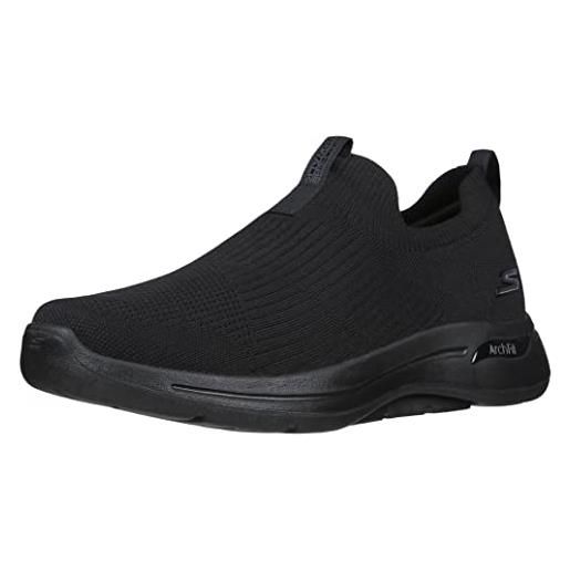 Skechers gowalk arch fit-stretchfit athletic slip-on casual mocassino scarpe da passeggio sneaker, sneakers uomo, bbk, 44 eu x-larga