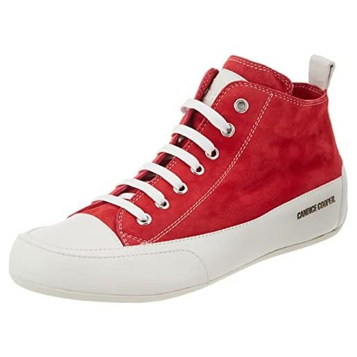 Candice Cooper mid s, sneaker, donna, white/red, 39 eu