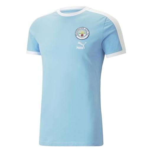 PUMA t-shirt manchester city f. C. Ftbl. Heritage t7 da uomo xl team light blue white