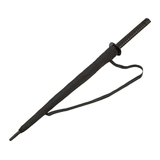 Cakunmik ombrello samurai |. Katana ombrello |. Schermo in forma di spada con borse a tracolla | grande tonalità nera con diametro 100 cm e funzione automatica