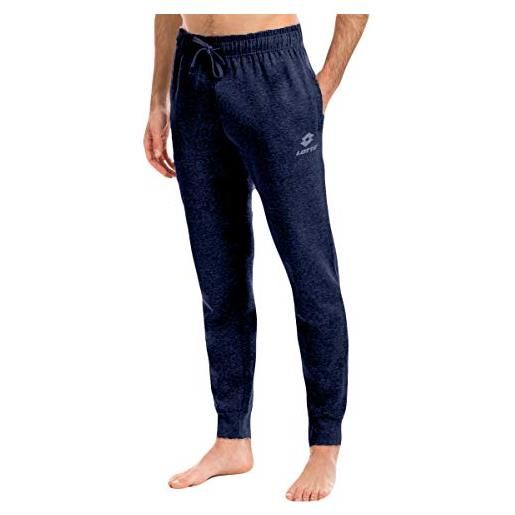 Lotto pantalone tuta uomo in felpa estiva, offerta per 1-2 pezzi, pantaloni felpa uomo leggeri (2 pezzi blu, xxl)