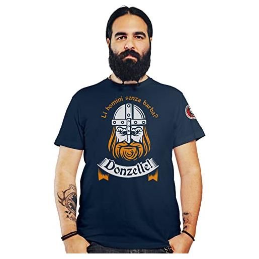 Feudalesimo e Libertà li homini senza barba?Donzelle!- t-shirt uomo - hipster - maglietta a manica corta 100% cotone organico - xl