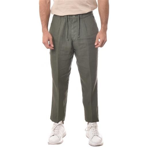 PETER HADLEY pantalone fango in lino
