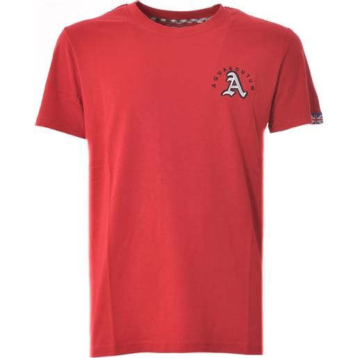 AQUASCUTUM t-shirt rossa con logo