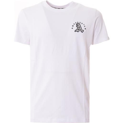 AQUASCUTUM t-shirt bianca con logo