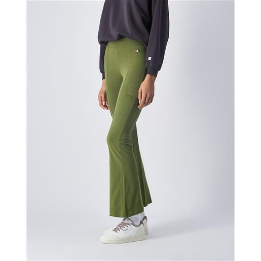 Champion leggings in lycra di cotone essenziali verde donna