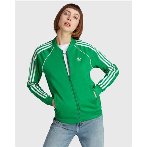 Adidas Originals felpa classics sst verde donna