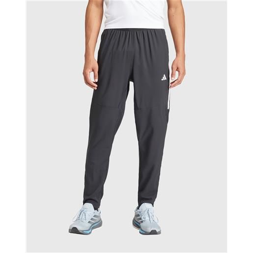 Adidas pantaloni da running 3-stripes nero uomo