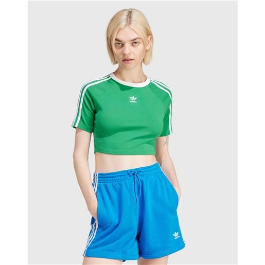 Adidas Originals t-shirt 3-stripes baby verde donna