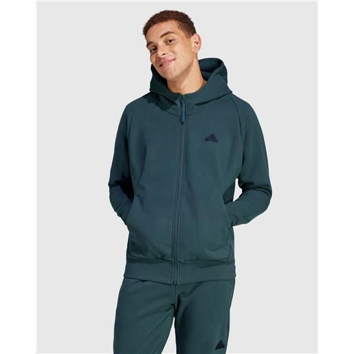 Adidas giacca da allenamento z. N. E. Winterized full-zip hooded verde uomo