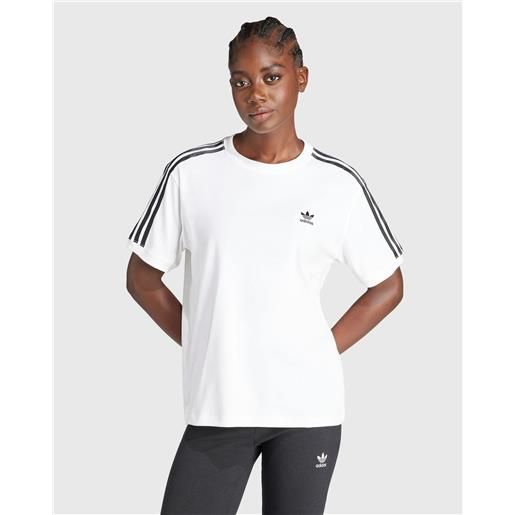 Adidas Originals t-shirt 3-stripes bianco donna