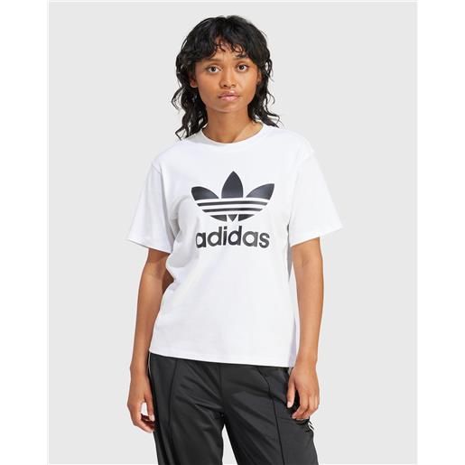 Adidas Originals t-shirt trefoil regular bianco donna