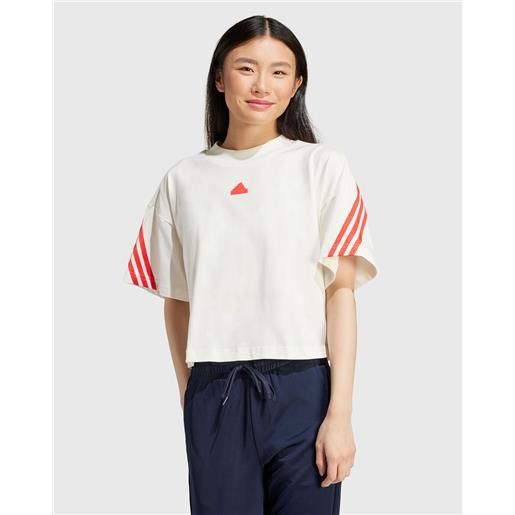 Adidas t-shirt future icons 3-stripes bianco donna