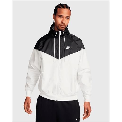Nike giacca a vento windrunner bicolor bianco uomo