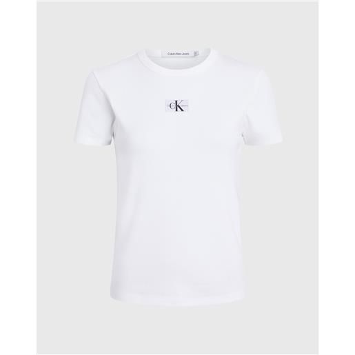 Calvin Klein t-shirt regular fit bianco donna