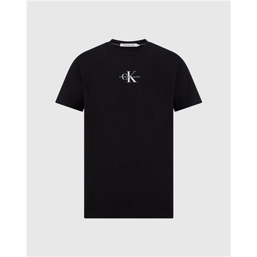 Calvin Klein t-shirt monologo regular nero uomo