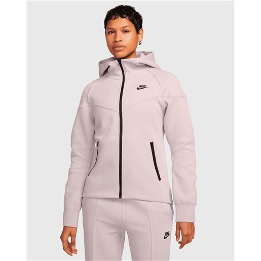 Nike tech fleece windrunner felpa con cappuccio full zip rosa donna