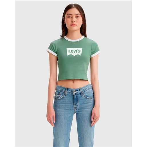 Levi's t-shirt graphic ringer verde donna