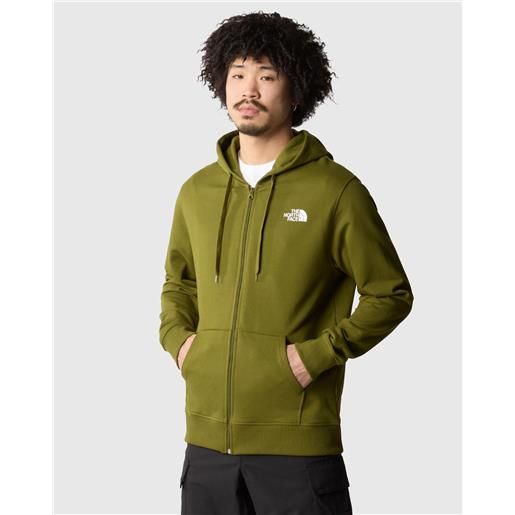 The North Face felpa con cappuccio full-zip open gate verde uomo