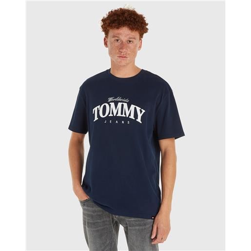 Tommy Hilfiger t-shirt varsity regular fit blu uomo