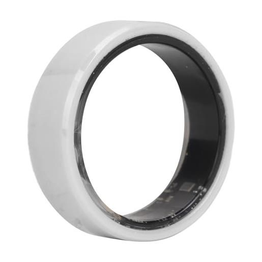 Fockety monitoraggio della salute smart ring, bt ip68 impermeabile ricaricabile anello fitness tracker con custodia di ricarica portatile, pedometro anello di salute per il monitoraggio