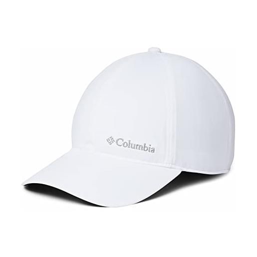 Columbia coolhead ii, cappellino da baseball, unisex, fibra sintetica, colore: bianco, taglia unica (regolabile), art. 1840001