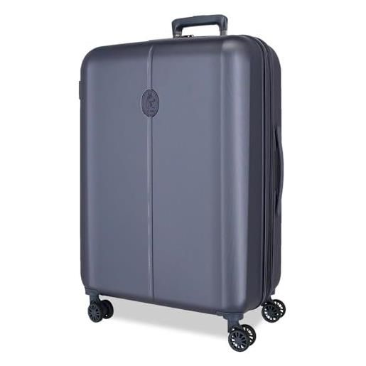 El Potro vera valigia media blu 49 x 70 x 28 cm rigida abs chiusura tsa 81l 4,14 kg 4 ruote doppie, blu, valigia media
