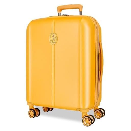 El Potro vera valigia da cabina giallo 40 x 55 x 20 cm rigida abs chiusura tsa 37l 3,1 kg 4 ruote doppie bagaglio a mano, giallo, valigia cabina