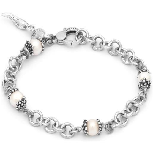 Giovanni Raspini / bracciale mini drops / argento e perle naturali