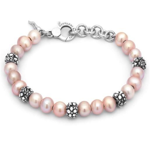 Giovanni Raspini / bracciale blossom / argento e perle rosa naturali