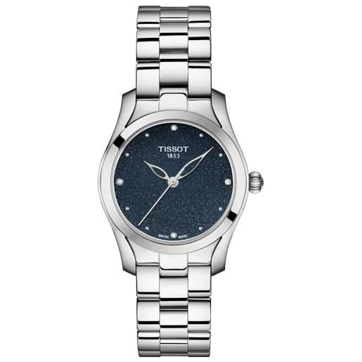 Tissot t-wave/orologio donna/quadrante blu/cassa e bracciale acciaio
