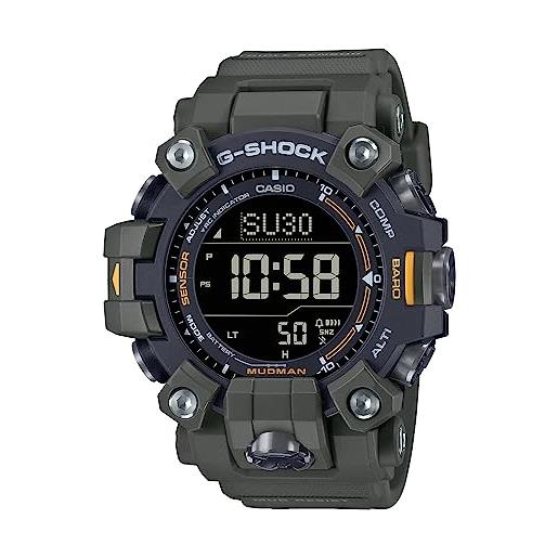Casio gw-9500-3jf [g-shock master of g series mudman triple sensor model] orologio giappone importazione luglio 2023 modello, cachi, moderno