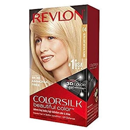Revlon tinta permanente per capelli colorsilk, senza ammoniaca (04 ultra light)
