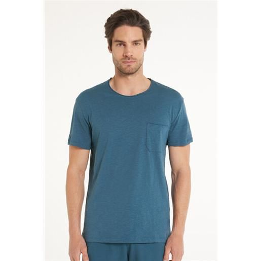 Tezenis t-shirt in cotone con taschino uomo blu