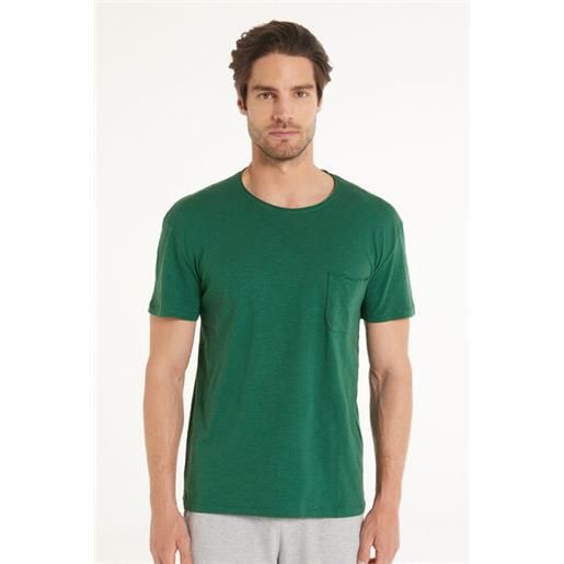 Tezenis t-shirt in cotone con taschino uomo verde