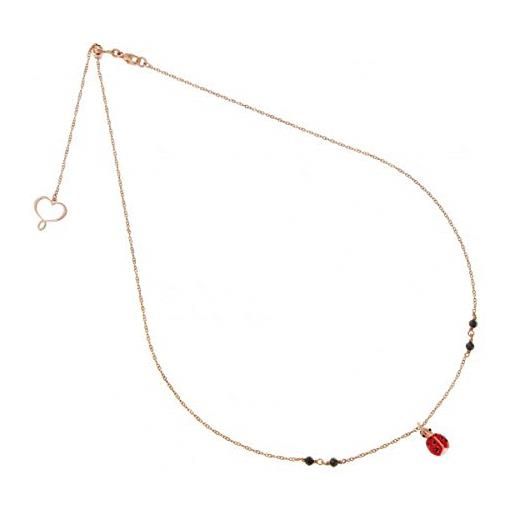 Maman et sophie collana argento placato oro rosa ghcoc coccinella chocker