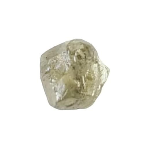 Gems For Jewels gemme per gioielli diamante grezzo giallo chiaro da donna diamante grezzo liscio giallo naturale per gioielli diamante sciolto per anello 6 mm, 1 pezzo - pdd521