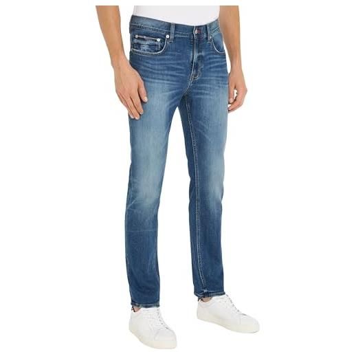 Tommy Hilfiger jeans uomo straight fit, blu (naples), 34w/30l