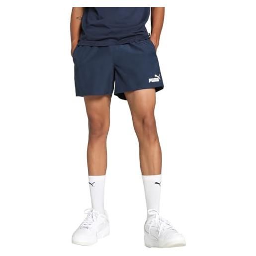 PUMA ess+ tape woven shorts, pantaloncini in tessuto uomini, club navy, l