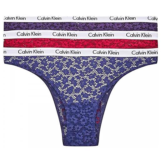 Calvin Klein brazilian 3pk intimo, libertypurple/rebellious/softgrape, s donna
