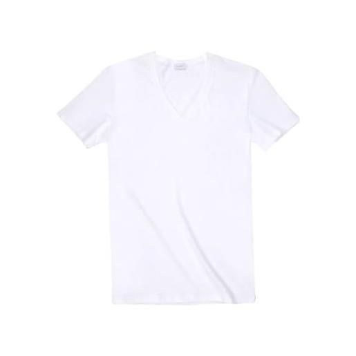 JULIPET t-shirt scollo a v tinta unita modello inspired 600218 (bianco, 6/xl)