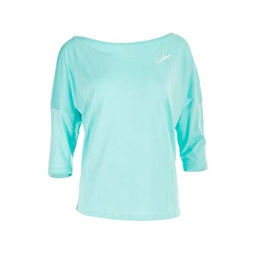 WINSHAPE mcs001-maglietta da donna ultra leggera, maniche a 3/4, cielo-blu, xl