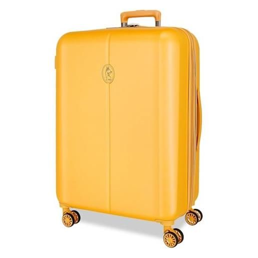 El Potro vera valigia media giallo 49 x 70 x 28 cm rigida abs chiusura tsa 81l 4,14 kg 4 ruote doppie, giallo, valigia media
