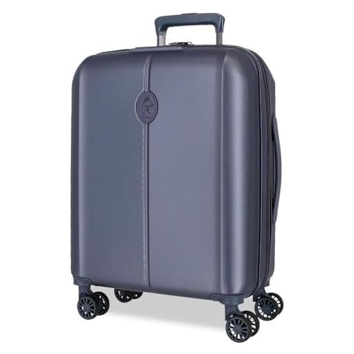 El Potro vera valigia da cabina blu 40 x 55 x 20 cm rigida abs chiusura tsa 37l 3,1 kg 4 ruote doppie bagaglio a mano, blu, valigia cabina